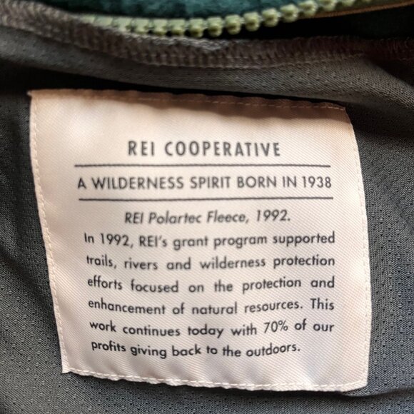 REI Trailsmith Fleece Jacket - Men's Medium Fjord Green - Picture 4 of 4